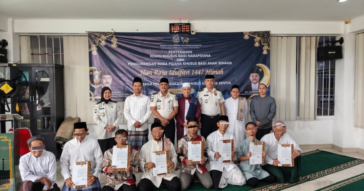 WBP Lapas Sentul Khidmat Jalani Sholat Idul Fitri, 7 Orang Terima Remisi Khusus